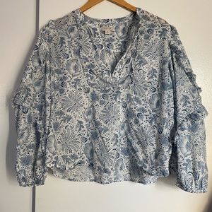 J. Crew Point Sur Cotton Blouse